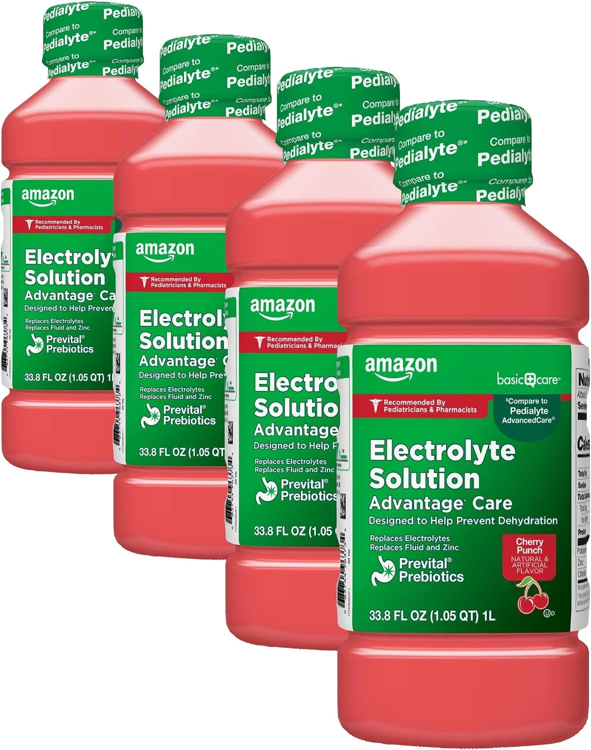 Amazon Basic Care Oral Electrolyte Solution with Zinc for Rehydration, Unflavored, No Artificial Flavors or Sweeteners, 33.8 fl oz (1-Pack)