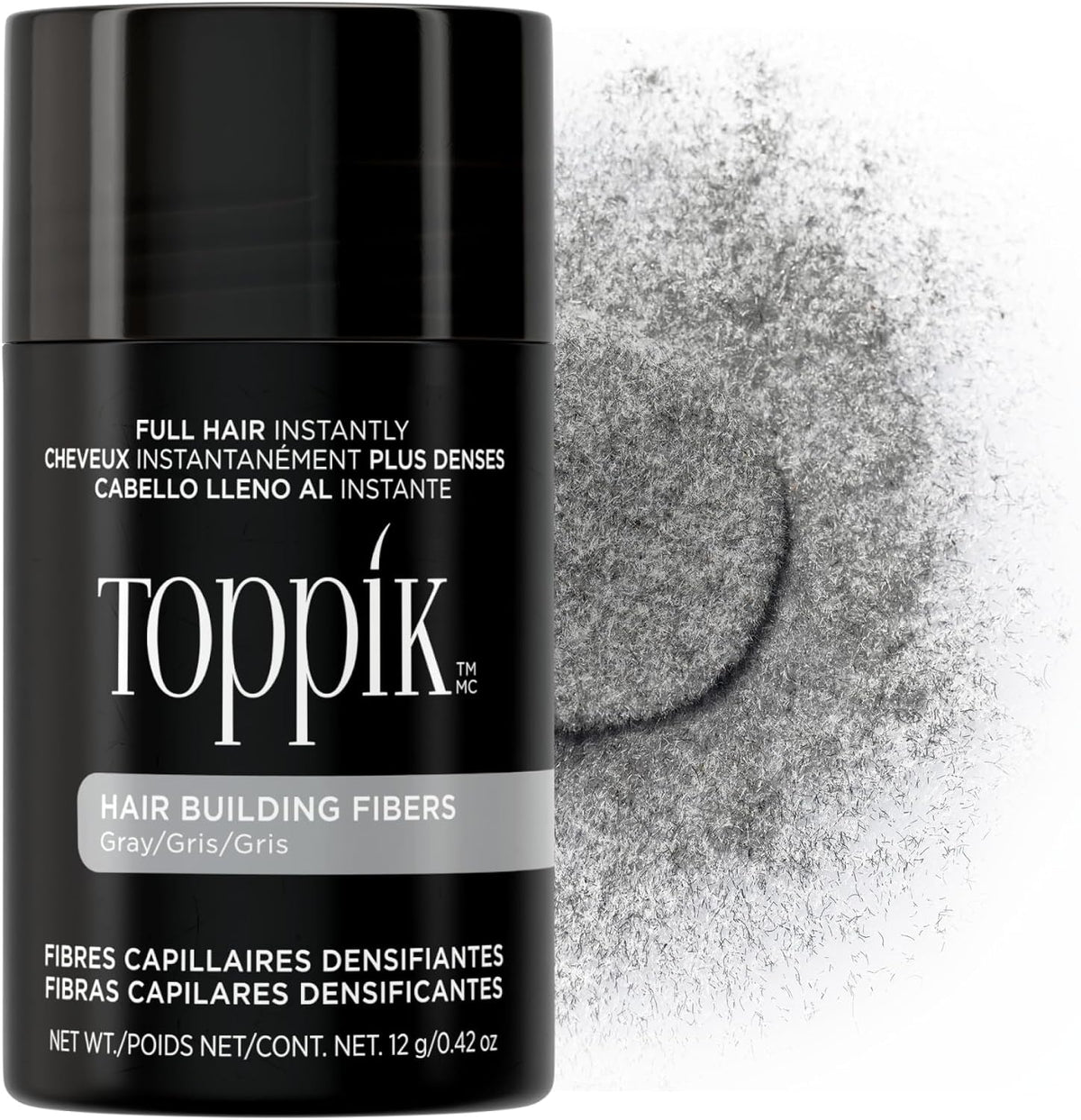Toppik Hair Building Fibers, Fill In Fine or Thinning Hair Instantly Thicker, Fuller Looking Hair 9 Shades,4 size options