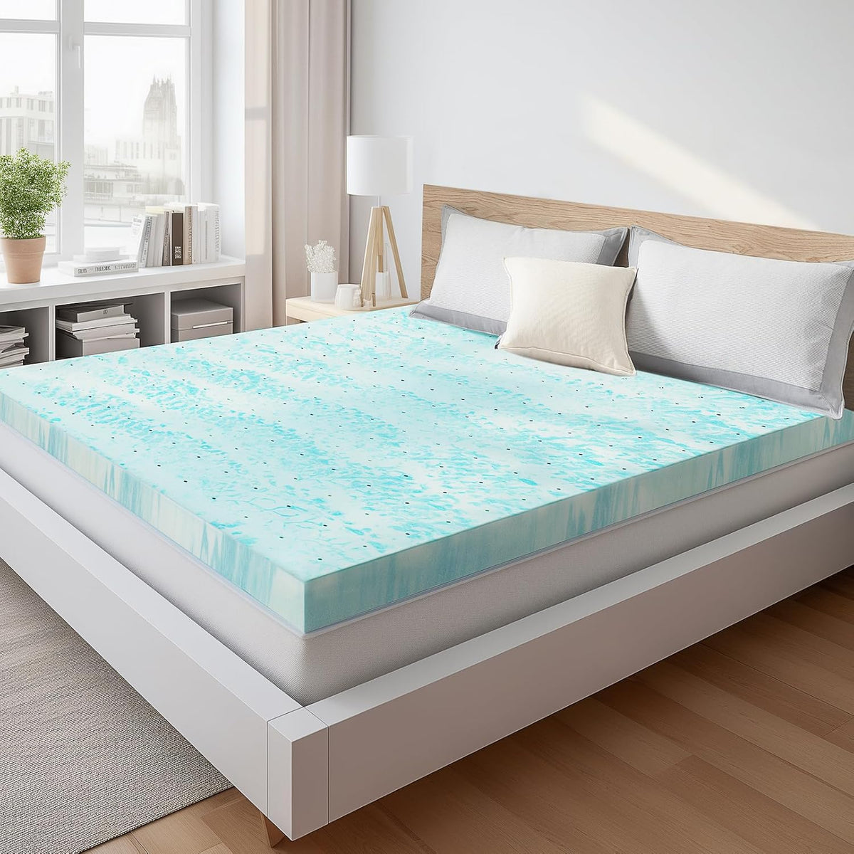 Sweetcrispy Memory Foam Mattress Topper, Full Size, 3 Inch Cooling Pad