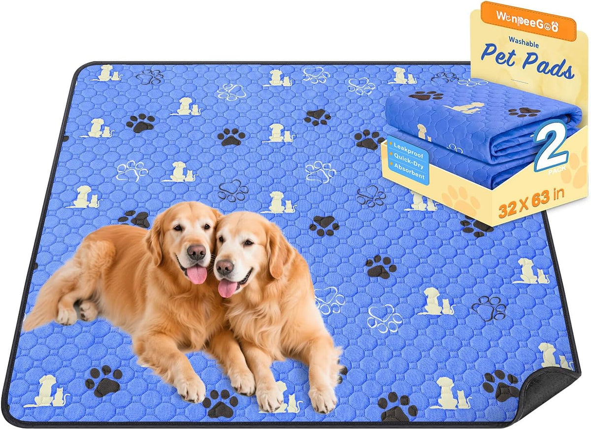 WanpeeGoo Washable Pee Pads for Dogs, Waterproof, 18 x 24 in, 4 Pack, Gray | Super Absorbent, Waterproof and Non-Slip; Washable, Reusable Dog Pads for Crates, Playpens, Floors, Furniture and Travel