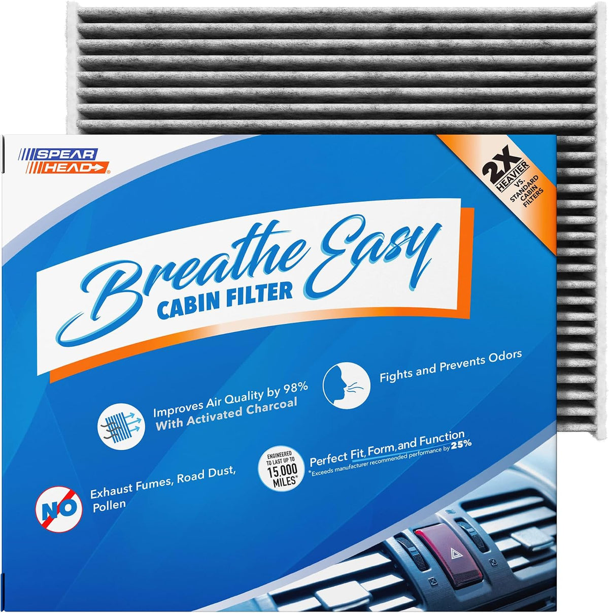 Spearhead Odor Defense Breathe Easy AC & Heater Cabin Air Filter (BE-157)