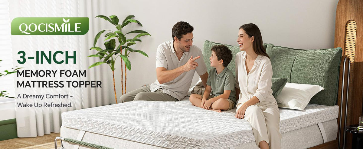 College Dorm Room Essential Twin XL Memory Foam Mattress Topper Pad