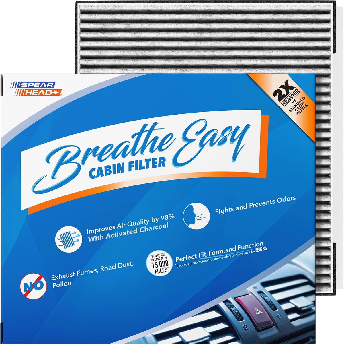 Spearhead Odor Defense Breathe Easy AC & Heater Cabin Air Filter (BE-157)