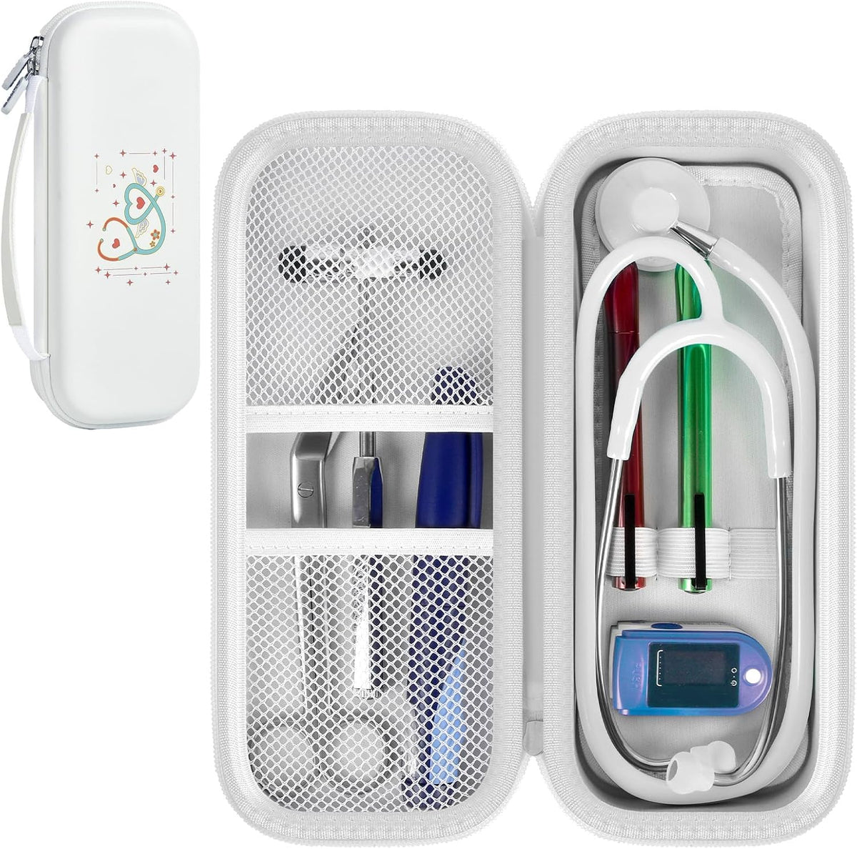 Stethoscope Case for 3M Littmann Classic III/Cardiology IV,Blackflower