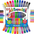 Kwik Stix Solid Tempera Paint Sticks, 24 Colors, Washable Paint Sticks for Kids, Non-Toxic, Quick Drying, Allergen Free, Comes in Classic, Metallic, & Neon Colors, Ideal for Kids and Toddlers