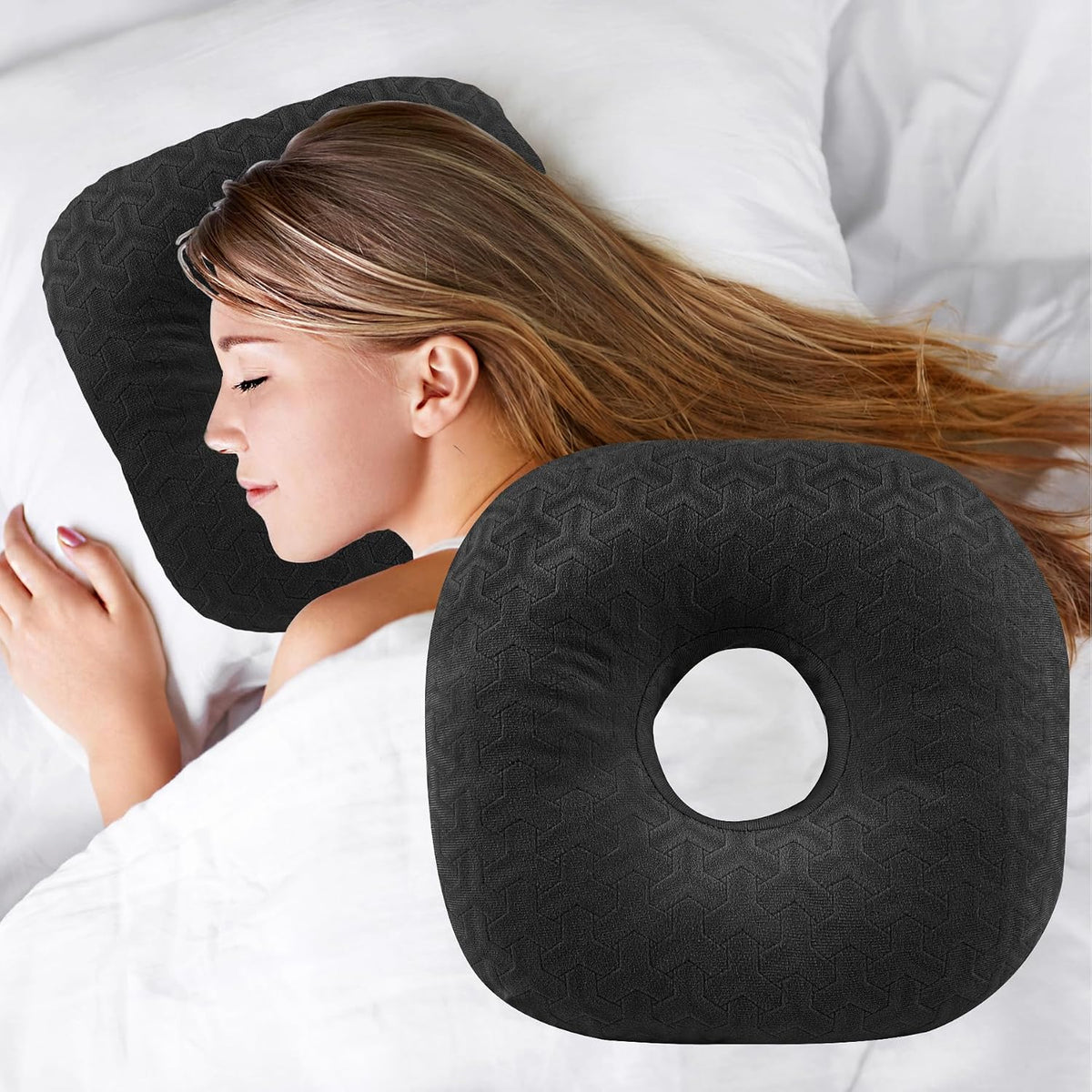 Ear Piercing Pillow with Hole for Cartilage Piercings, CNH Support