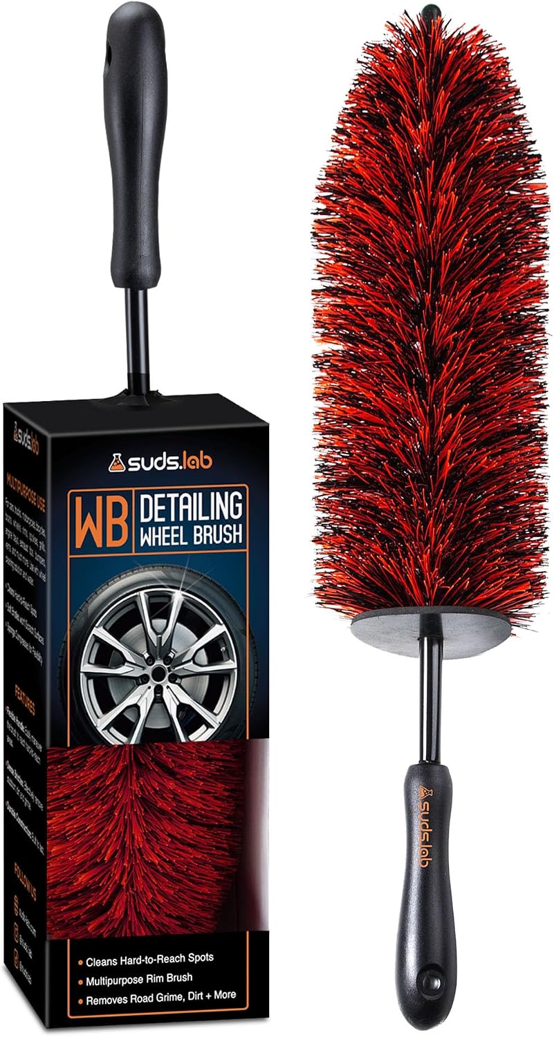 Suds Lab WB Premium Detailing Wheel Brush, Ultra-Soft, 17.7", All Vehicles