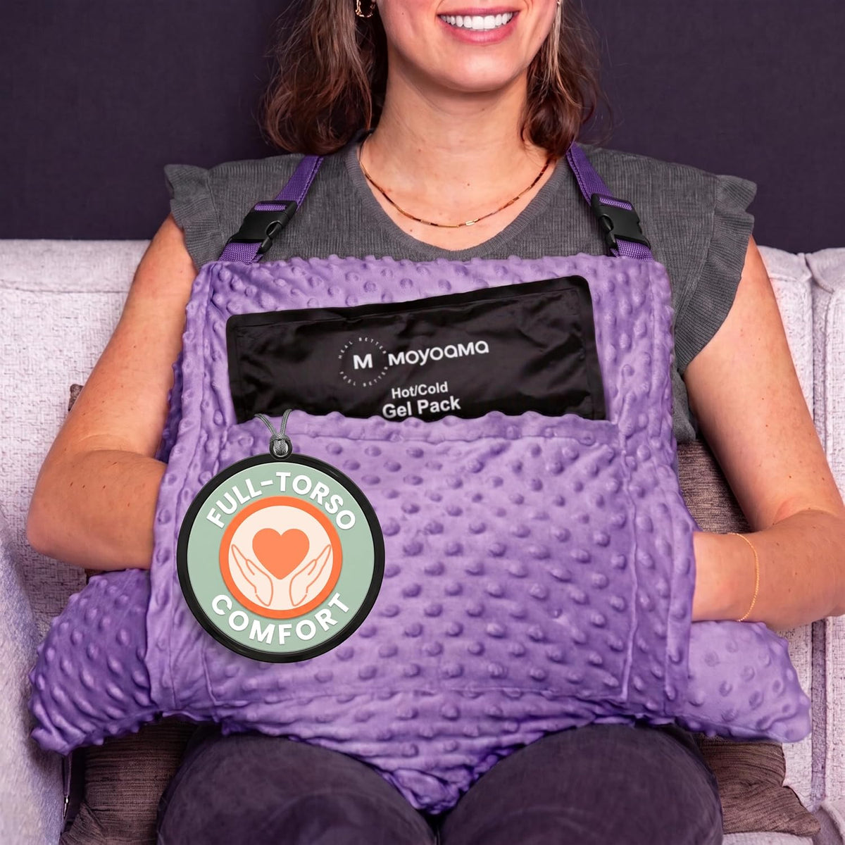 MOYOAMA 2 Pcs Hysterectomy Pillow Set - Incl 1 Gel Pack for Soothing Relief - Hysterectomy Recovery Must Haves After C Section,Post Surgery Pillow,Abdominal Surgery Recovery Pillow,Hysterectomy Gifts