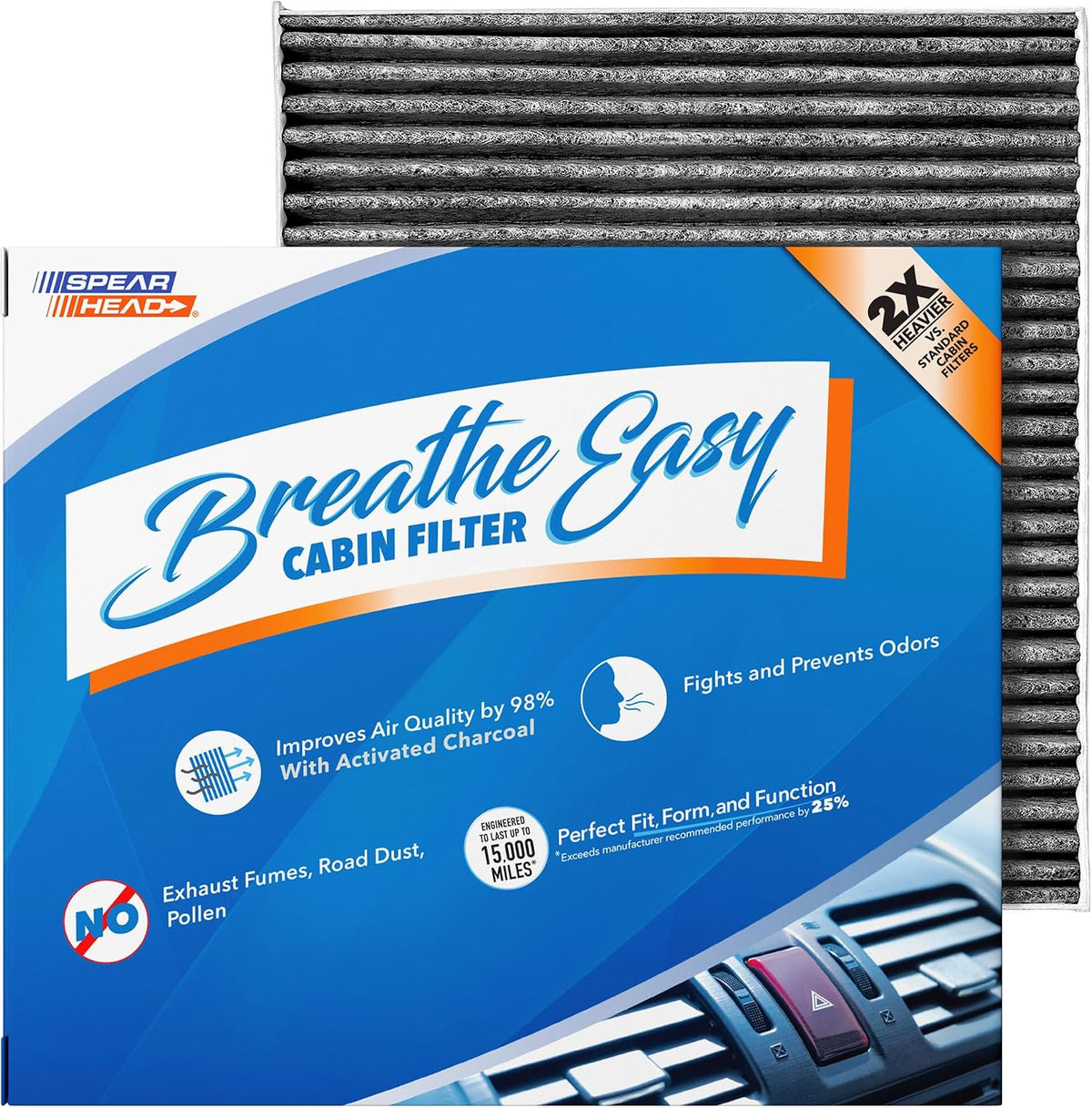 Spearhead Odor Defense Breathe Easy AC & Heater Cabin Air Filter (BE-157)