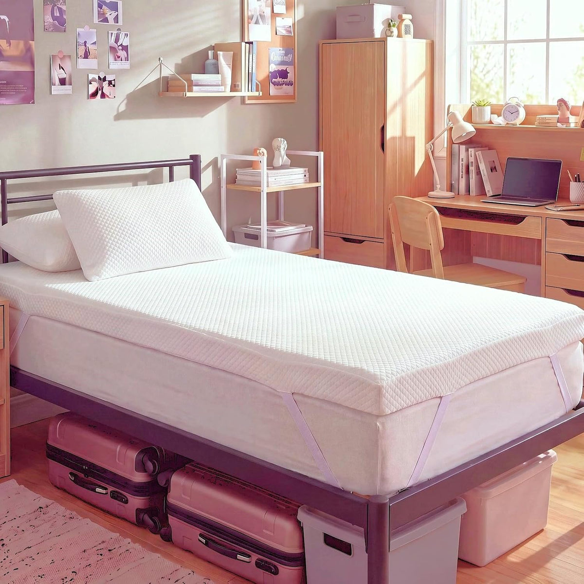 Sweetcrispy Full Mattress Topper, Memory Foam Pad, 3 Inch