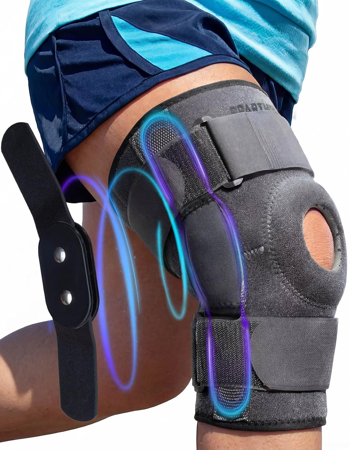 Sparthos Knee Brace for Women & Men - Meniscus Tear Support - Gray-L