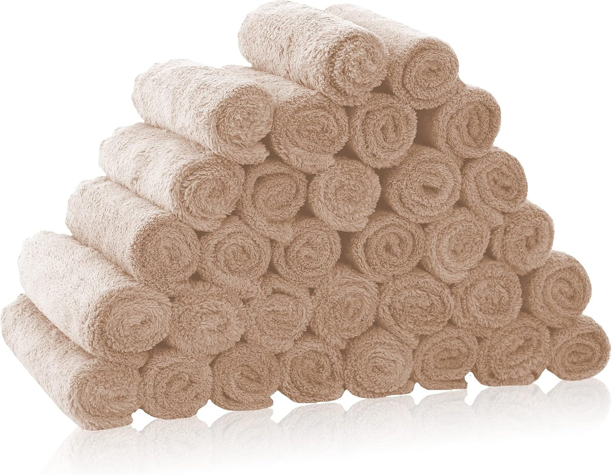 16 Pack Baby Washcloths - Luxury Multicolor Coral Fleece - Extra Absorbent and Soft Wash Clothes for Newborns, Infants and Toddlers - Suitable for Sensitive Skin and New Born - Baby Shower, 10x10 Inch