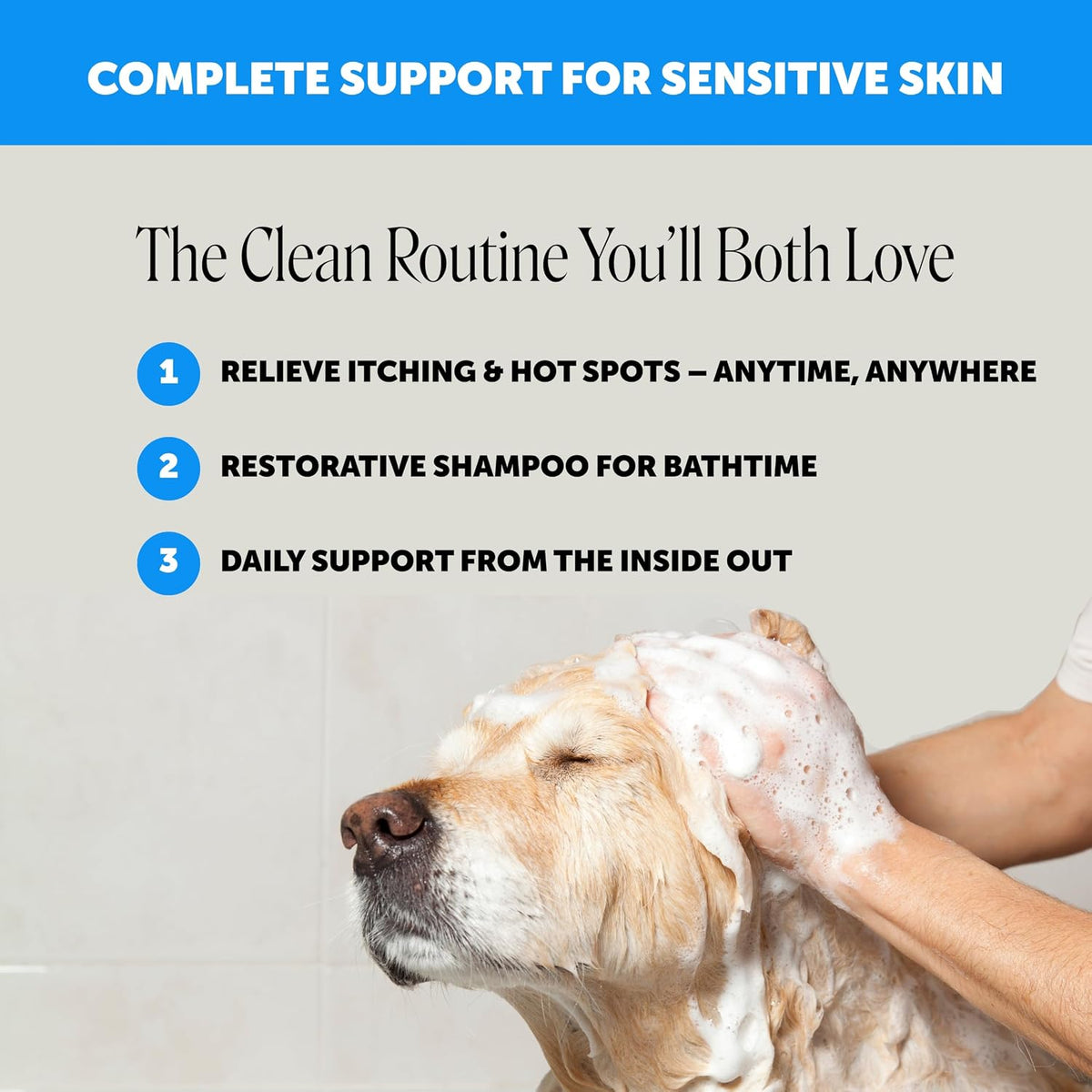 Restore + Soothe Hot Spot Spray for Dogs & Cats – Gentle Dog Skin Spray with Aloe Vera & MicroSilver BG – Soothes Itching, Hot Spots & Irritation – Dog Itch & Hot Spot Remedy for Sensitive Skin – 4oz