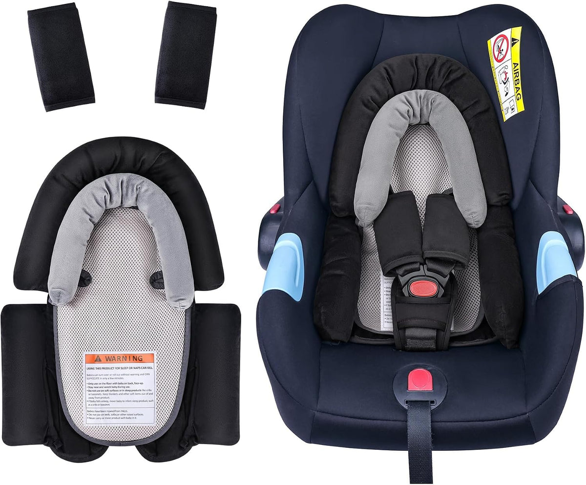 COOLBEBE 3-in-1 Reversible Newborn Car Seat Insert, Baby Head Support Pad
