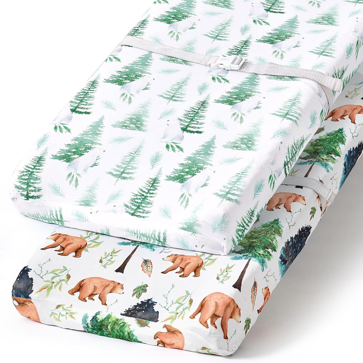 Pack n Play Sheets, BROLEX 2 Pack Mini Crib Sheets,Stretchy Portable Fitted Playard Sheet Set, Convertible Playard Mattress Cover,Ultra Soft Breathable Material,Elephant Whale