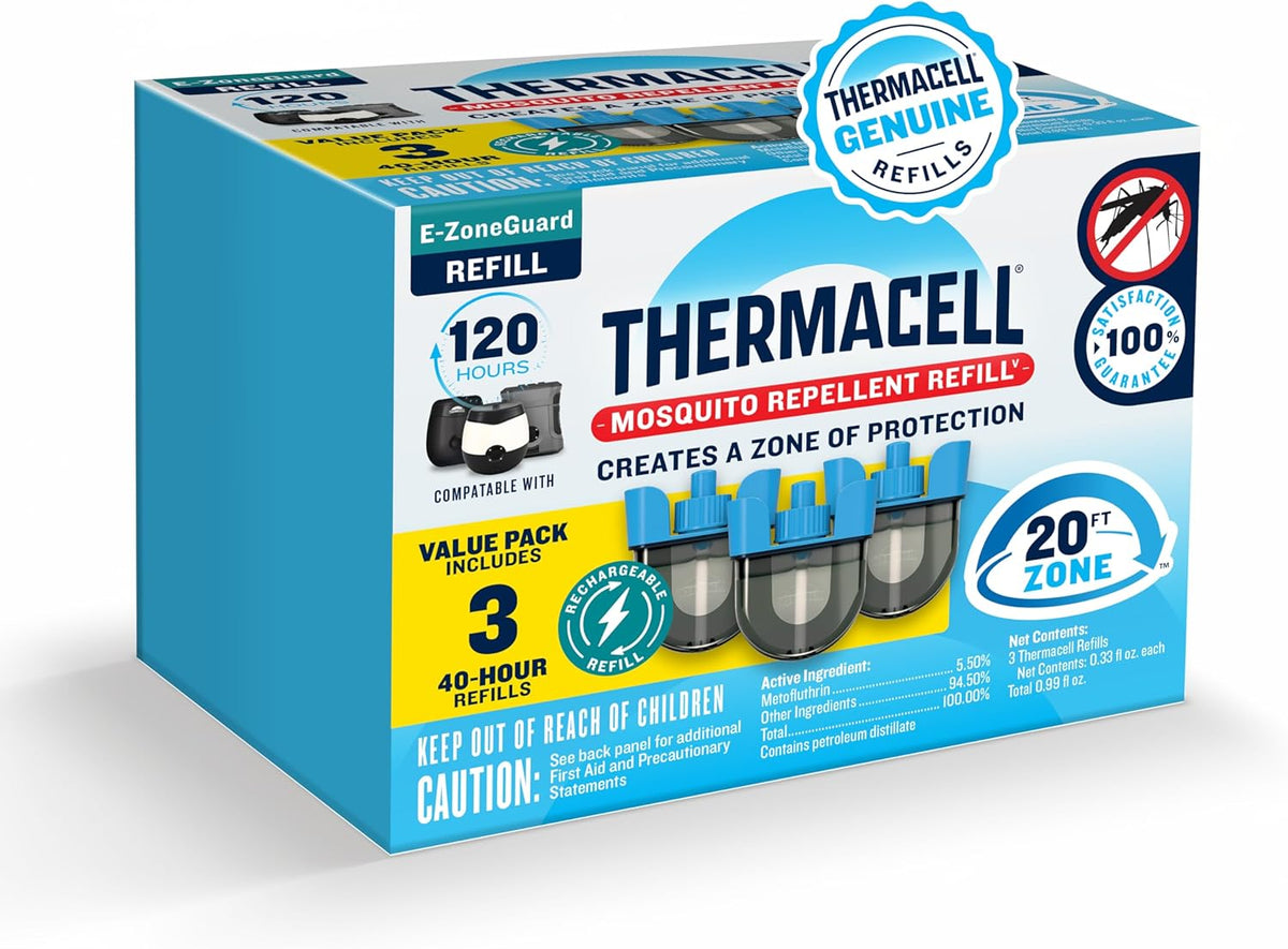 Thermacell E-ZoneGuard Mosquito Repellent Refill, 40-Hr, Rechargeable