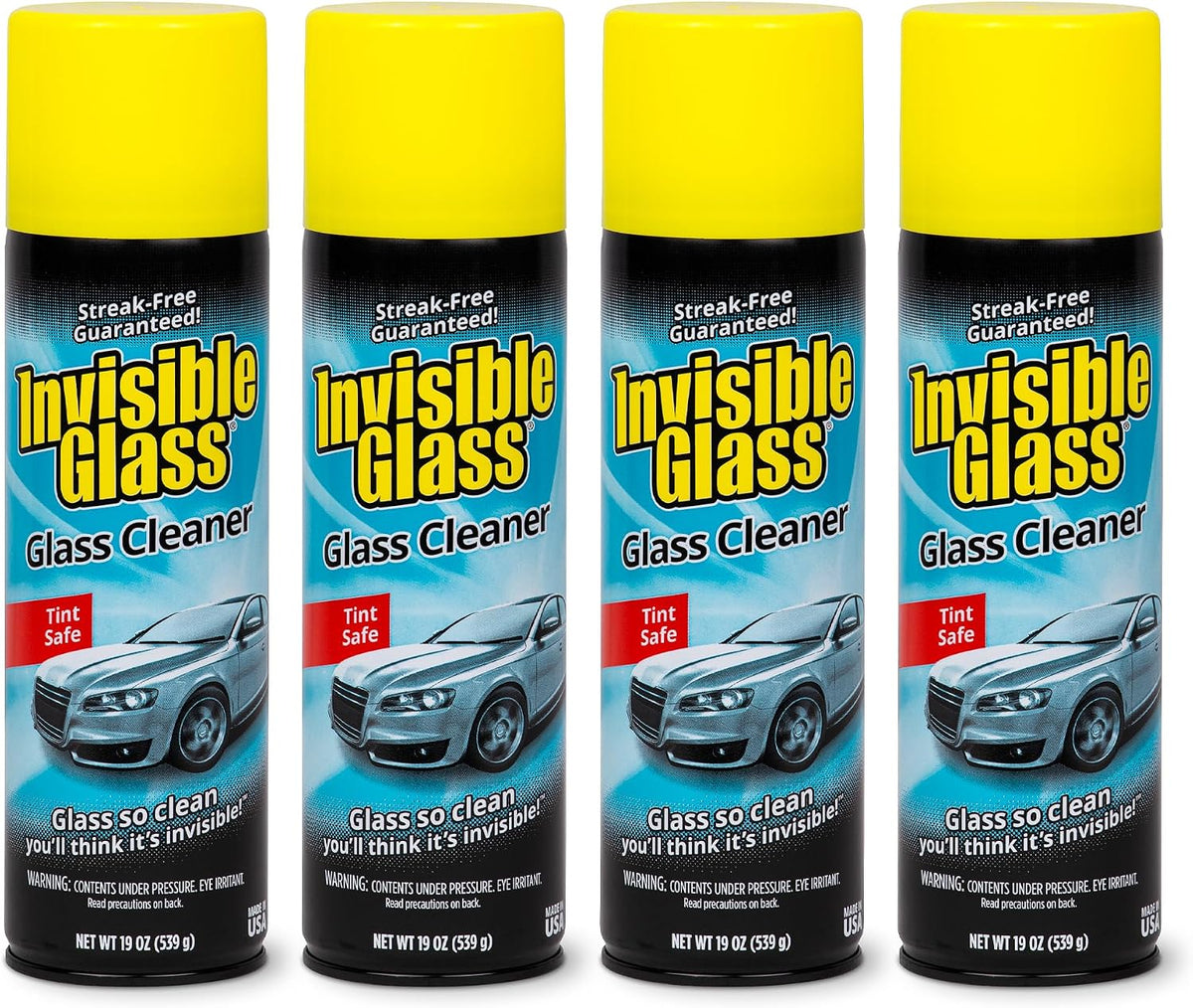 Invisible Glass Premium Glass Cleaner Aerosol Spray, 19 oz (Pack of 2)