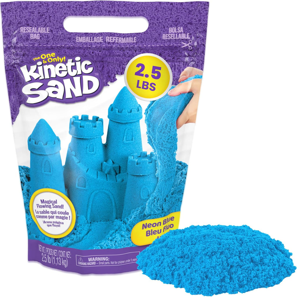 Kinetic Sand 2.5lb Blue Amazon Exclusive, Moldable Sensory Toys, Ages 3+