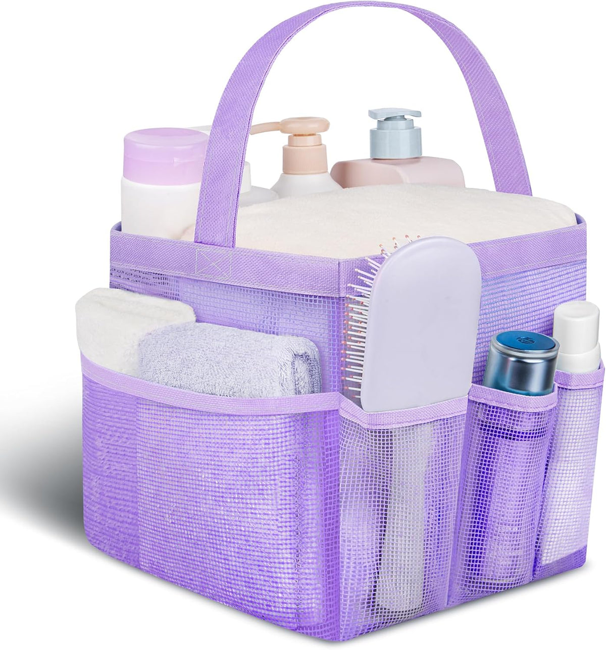Mesh Shower Caddy Portable - 9 Pockets for College Dorm Room Essential