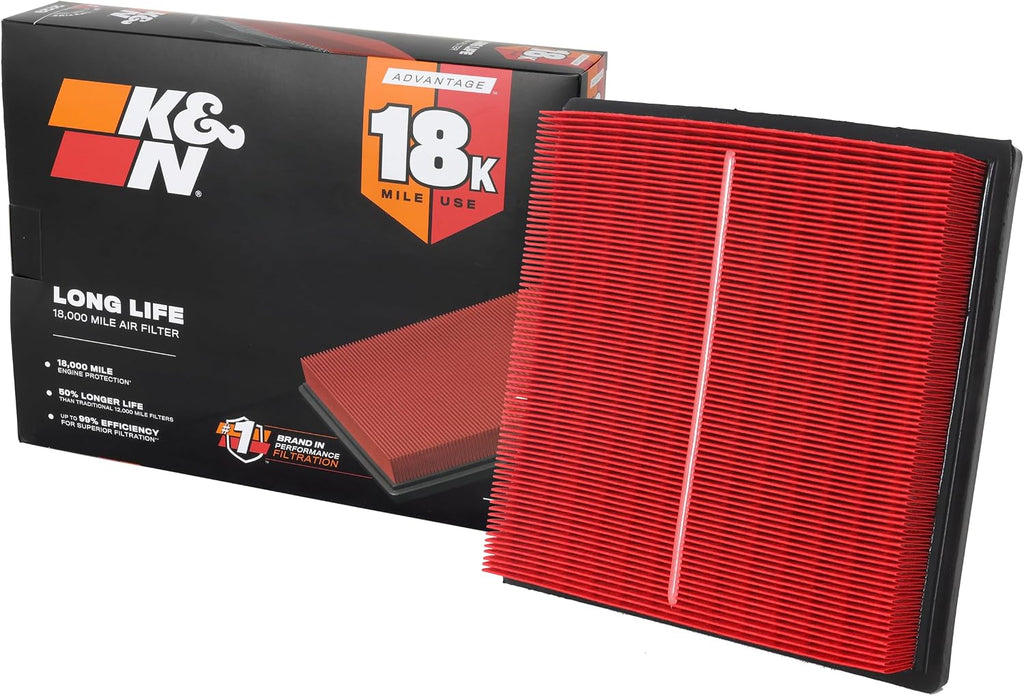 K&N Engine Air Filter: Long Life 18,000 Mile Replacement Air Filter: Compatible with 2016-2026 Subaru H4 1.6/2.0/2.4 L (Ascent, Crosstrek, Forester, Impreza, XV), KNA-5064