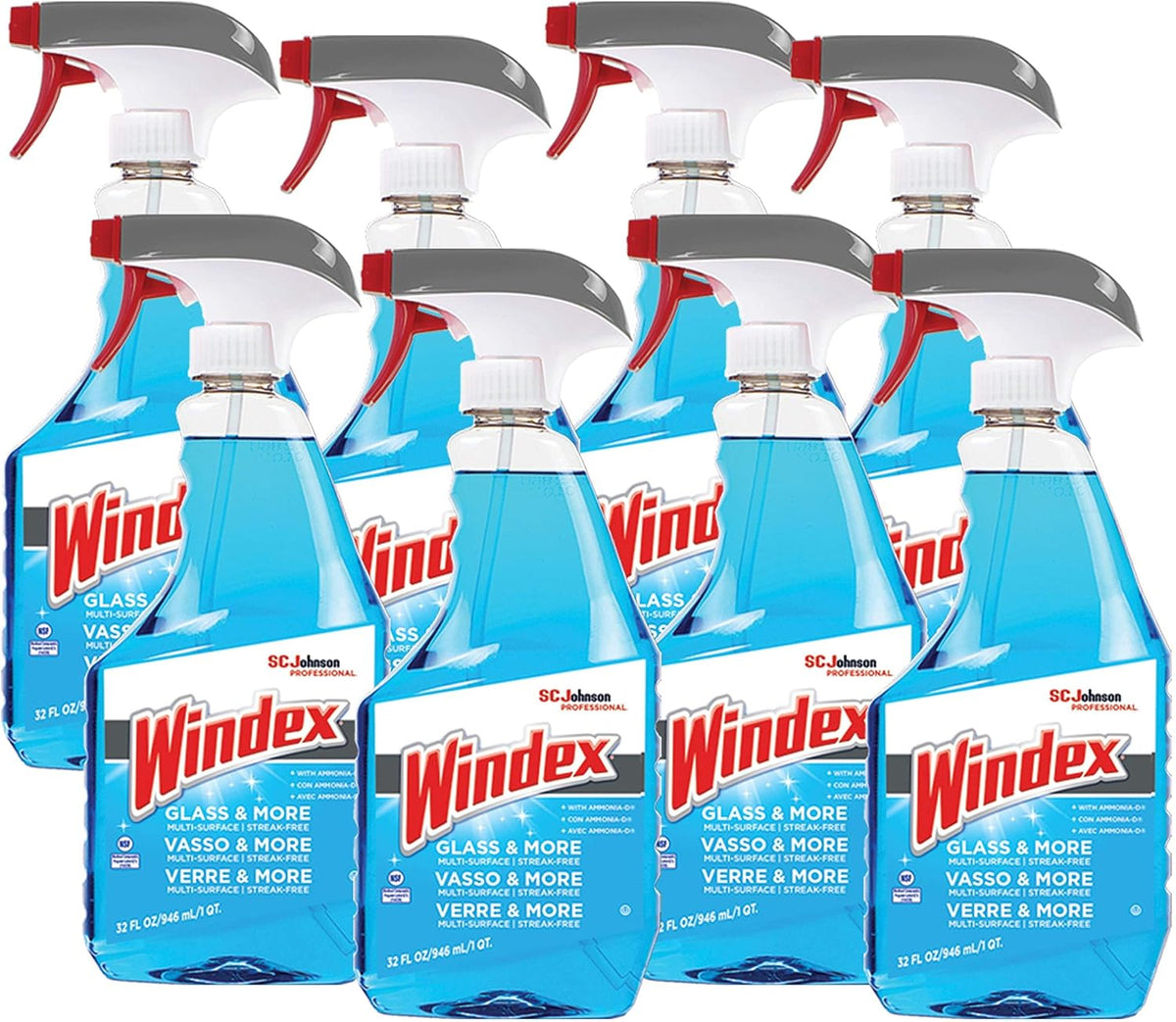 SC Johnson Professional Windex Glass Cleaner Refill, 1 Gallon, 4 Count