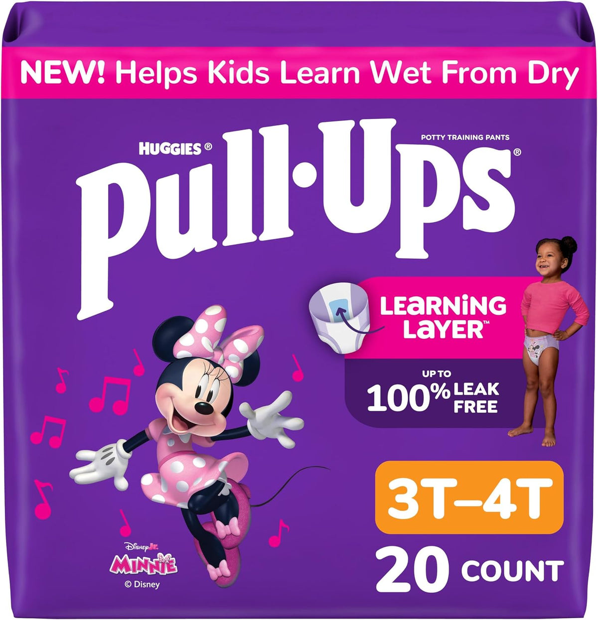 Pull-Ups Girls' Potty Training Pants, Size 3T-4T, 112 Count