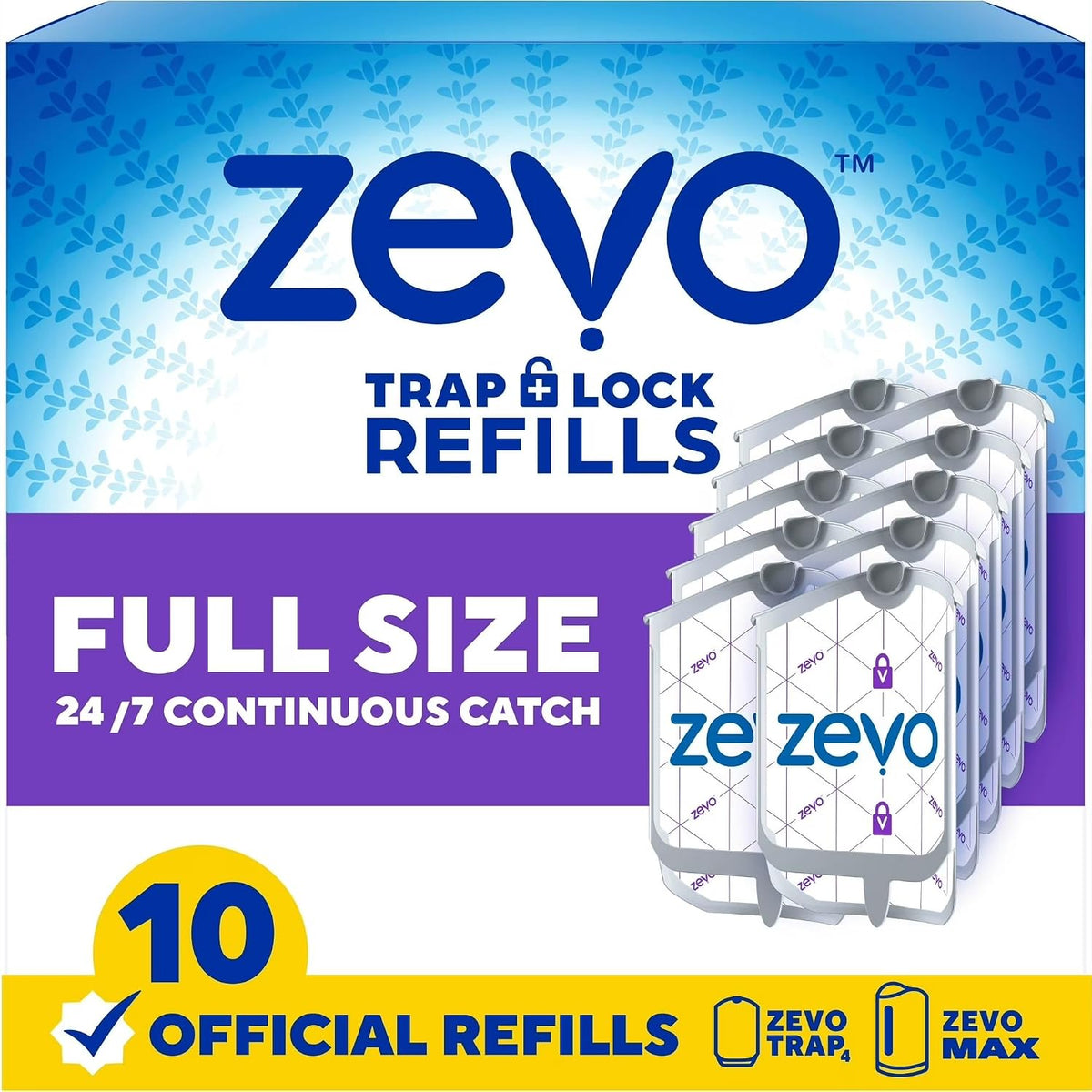 Zevo Flying Insect Trap Refill Cartridges for Fruit Flies & Gnats, 4 Count