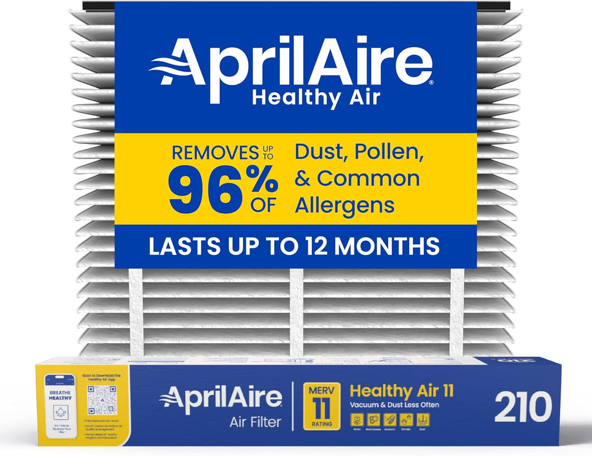 Genuine AprilAire 210 Replacement Filter for AprilAire Whole-House Air Purifiers - MERV 11, Clean Air & Dust, 20x25x4 Air Filter (Pack of 1)