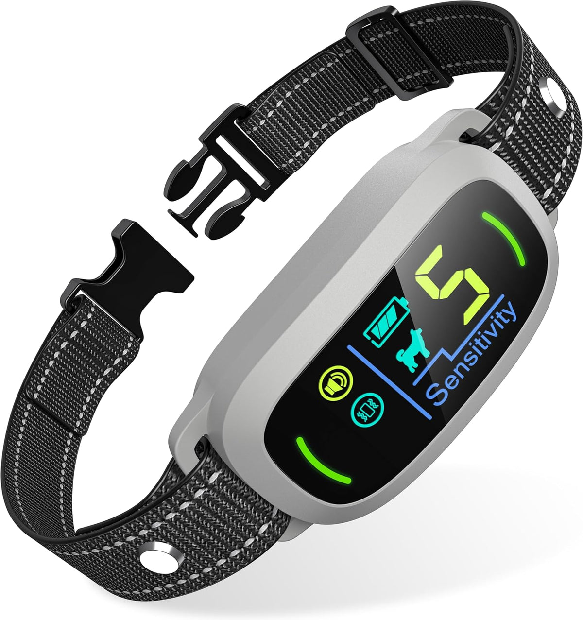 FAFAFROG Dog Bark Collar, Rechargeable Smart Collar, Anti Barking Training Collar with 5 Adjustable Sensitivity Beep Vibration, Bark Collar for Large Medium Small Dogs (Black)