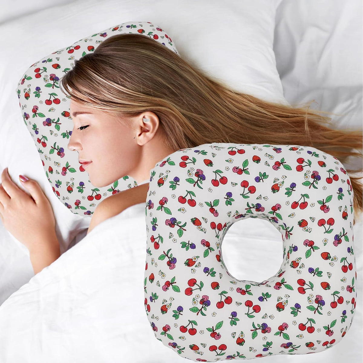 Ear Piercing Pillow with Hole for Cartilage Piercings, CNH Support