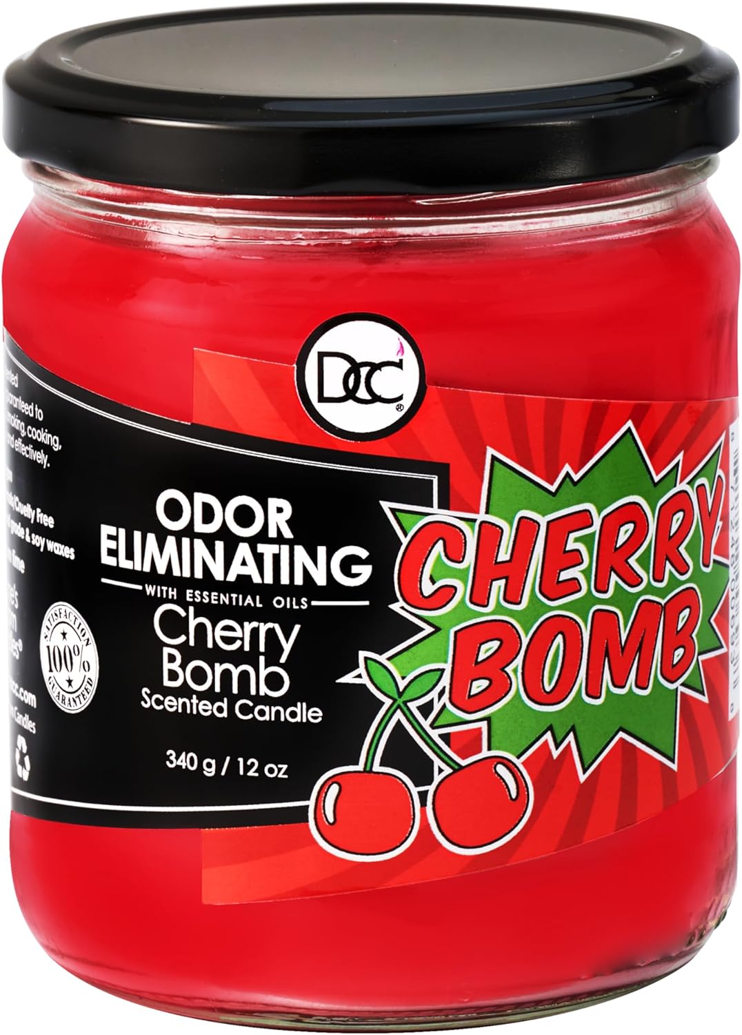Vanilla Bean Odor Eliminating Highly Fragranced Candle - Eliminates 95% of Pet, Smoke, Food, and Other Smells Quickly - Up to 80 Hour Burn time - 12 Ounce Premium Soy Blend