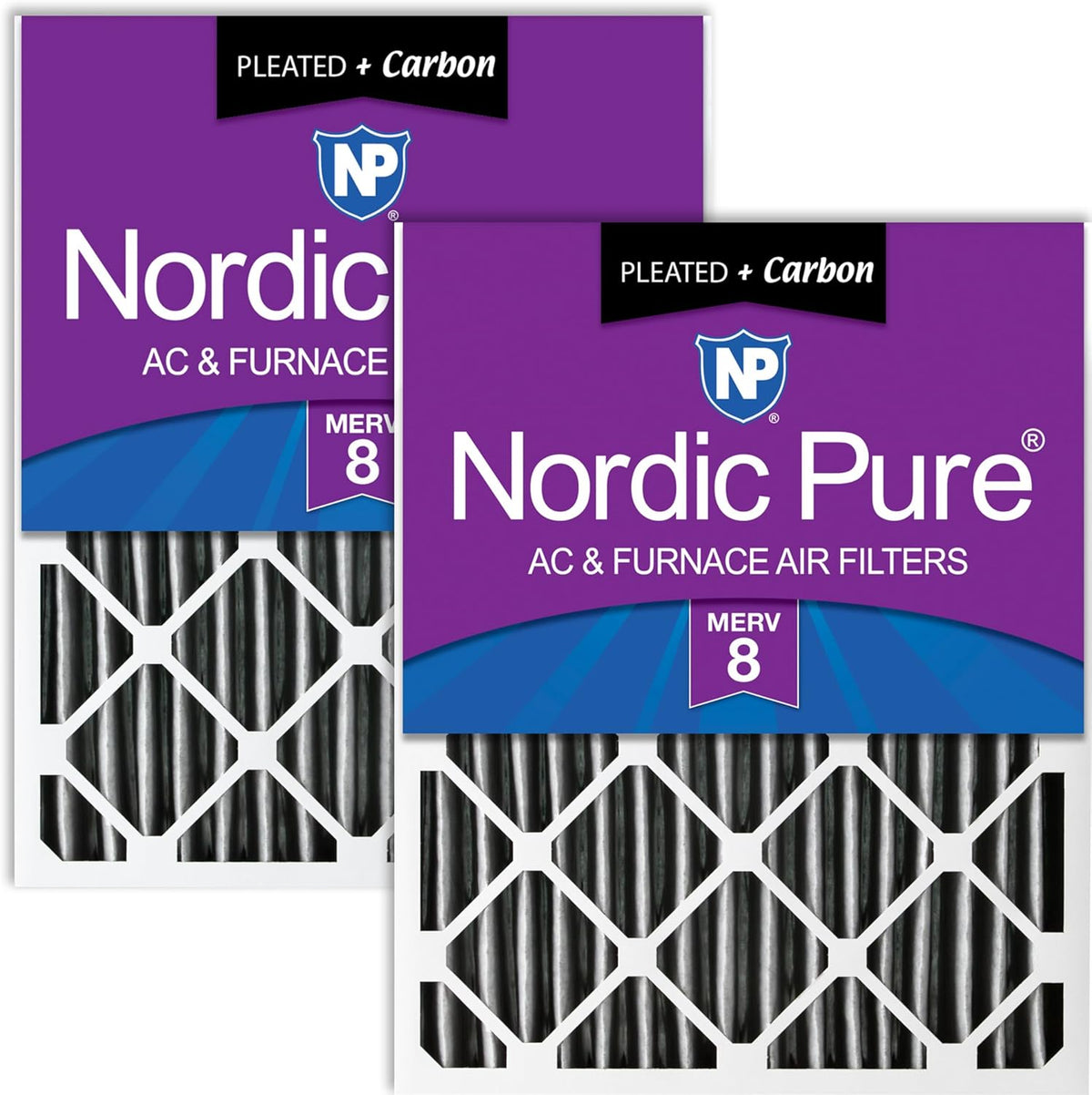 Nordic Pure 20x25x4 (19_1/2 x 24_1/2 x 3_5/8) Pleated MERV 12 Air Filters 2 Pack