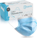 Hygenix FDA Cleared ASTM Level 3 Procedure Face Masks, Made in USA, ≥98% Filtration, Fluid Resistant, 3-Ply Ear Loop, 50 Pack