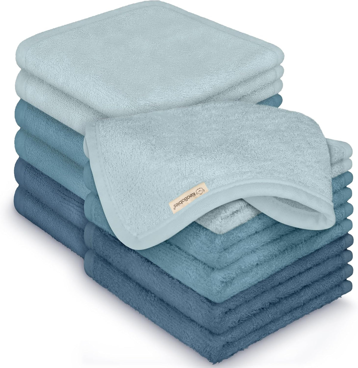 6-Pack Baby Washcloths, Soft Absorbent Washcloths for Face, Body (White)