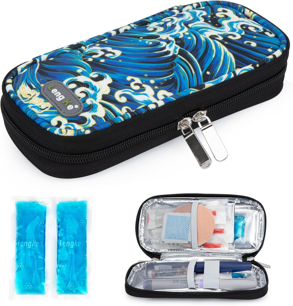 YOUSHARES Mini Ice Packs - Reusable, Thickened & Leak-proof Ice Pack for Insulin & Peptide Cooler Travel Case, TSA Approved Ice Packs Suitable for Most Insulated Medication Travel Bag (4 Packs)