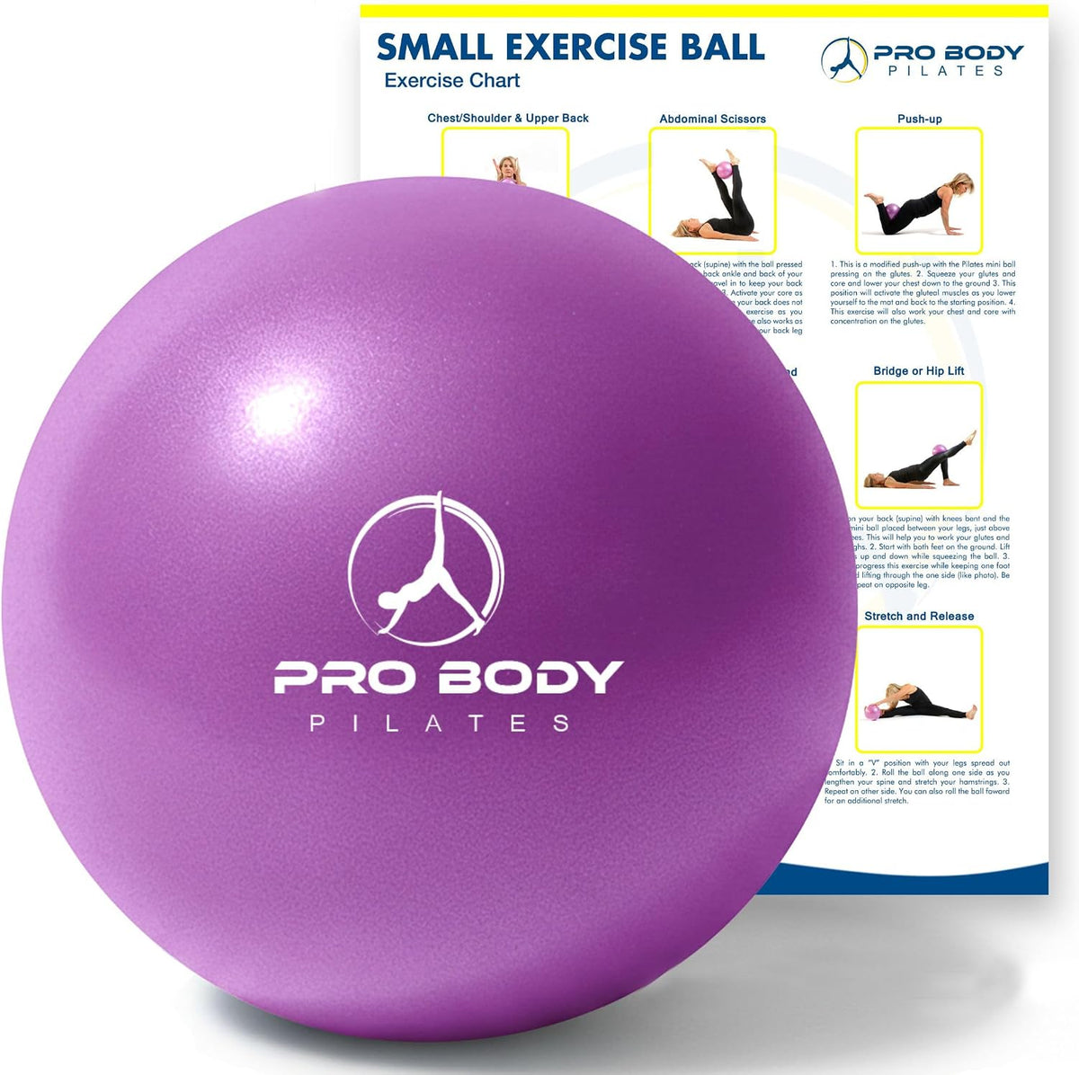 ProBody Pilates Ball Small — 9 Inch Small Exercise Ball
