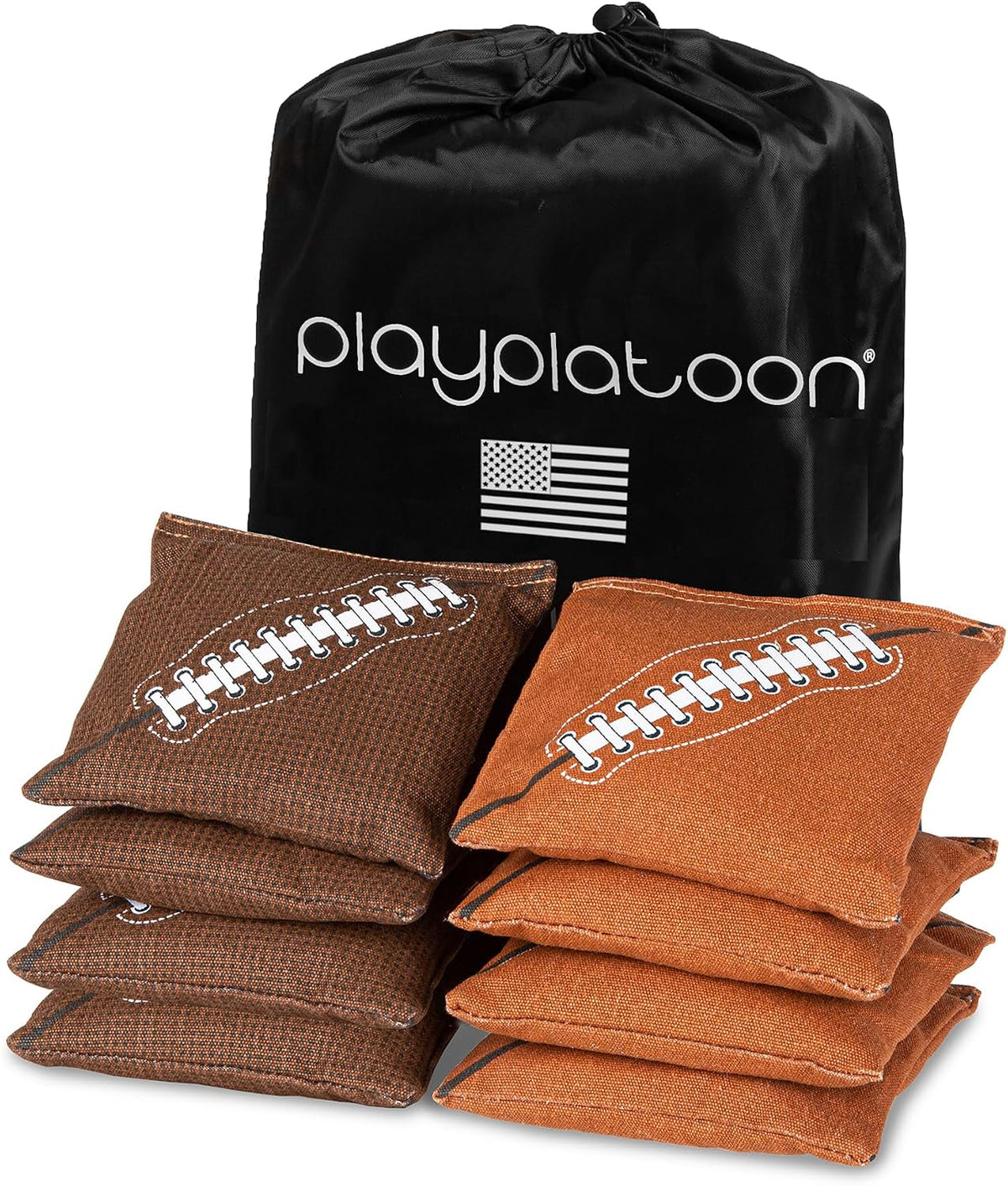 Play Platoon Cornhole Bags Set of 8 Regulation Size & Weight Duck Cloth