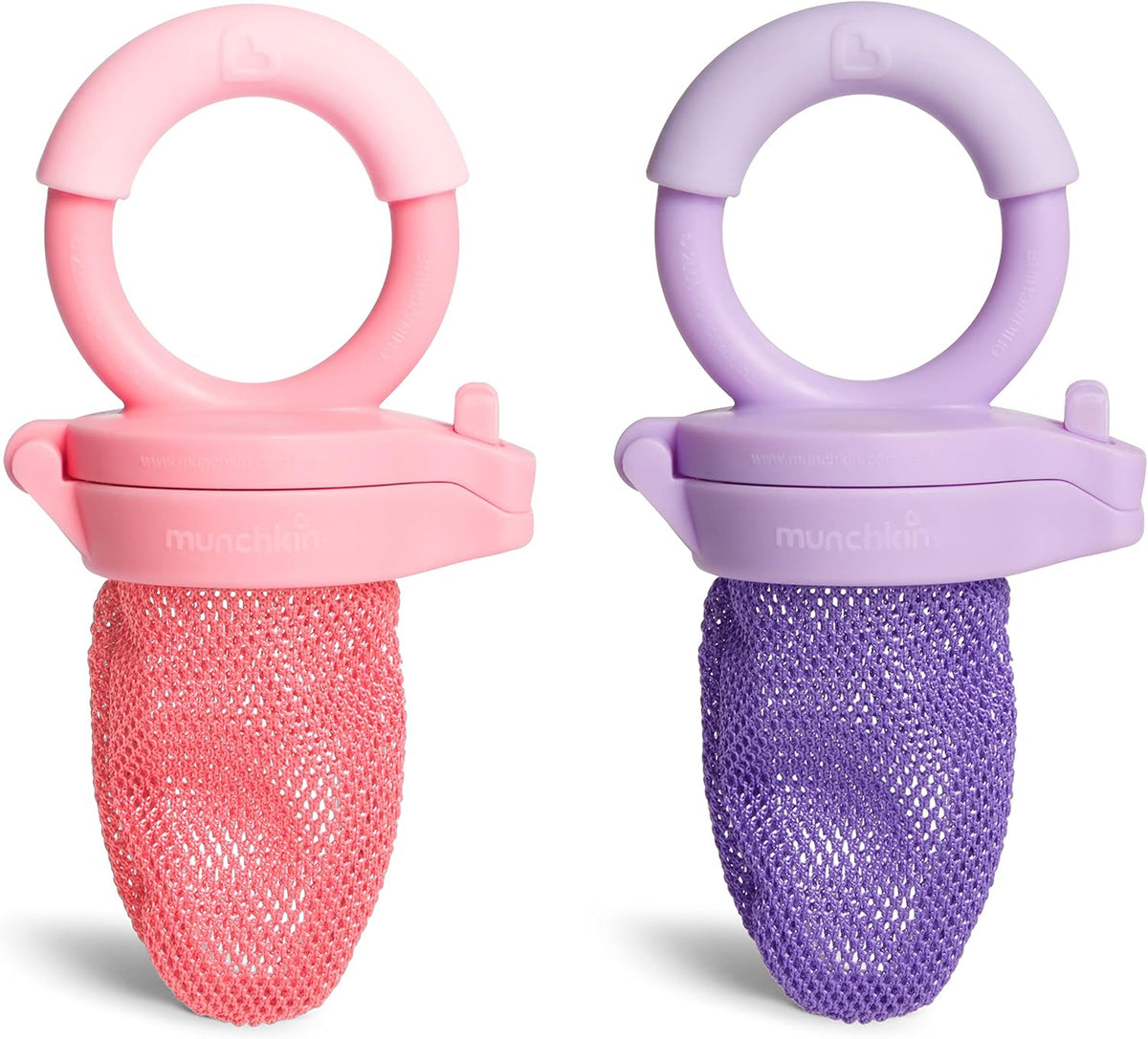 Munchkin Baby Feeder, 2 Pack, Coral/Purple