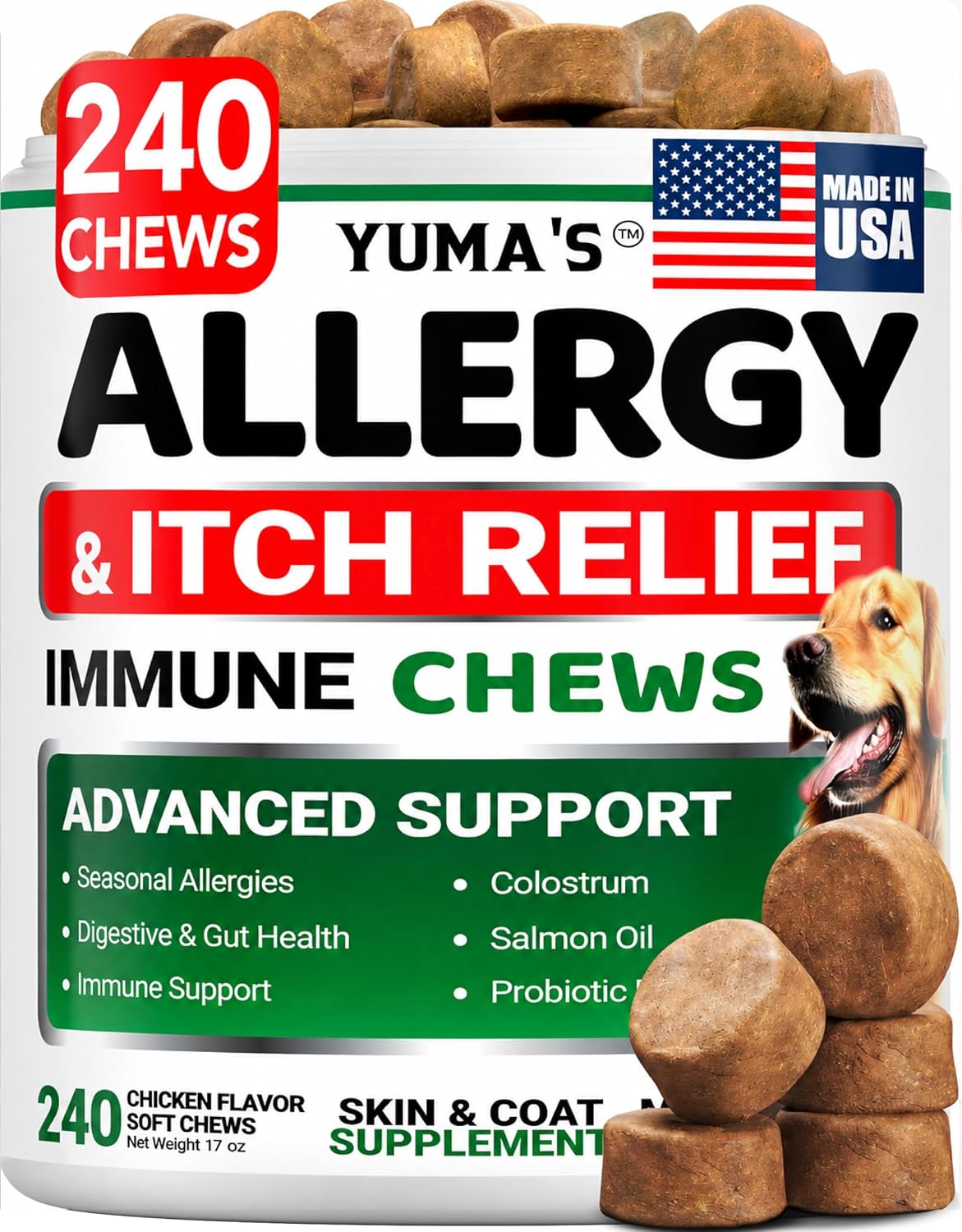 Dog Urine Neutralizer for Lawn - 170 Chews - Grass Green Saver Supplement