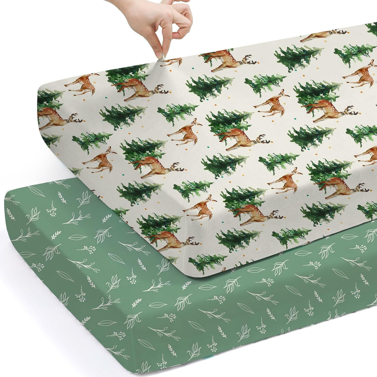 Pack n Play Sheets, BROLEX 2 Pack Mini Crib Sheets,Stretchy Portable Fitted Playard Sheet Set, Convertible Playard Mattress Cover,Ultra Soft Breathable Material,Elephant Whale