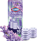 Clorox Scentiva ToiletWand Refills, Lavender and Jasmine, 10 Count