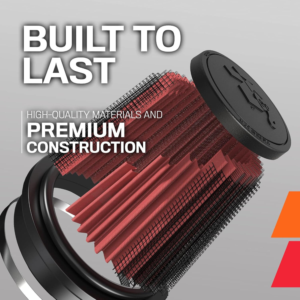 K&N High-Flow Original Lifetime Universal Clamp-On Air Filter: High Performance, Premium: Flange Diameter: 4 In, Filter Height: 5.5 In, Flange Length: 1.125 In, Shape: Round Tapered, RG-1001RD