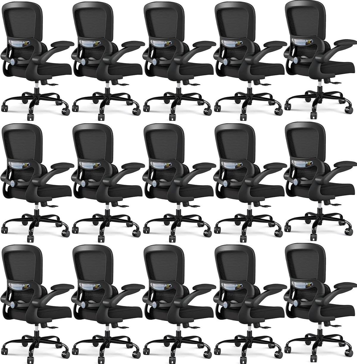 TRALT Office Chair - Ergonomic Desk Chair with Adjustable Lumbar Support, Mesh Computer Chair, Executive Chairs for Home Office Comfortable Lumbar Support (Black)