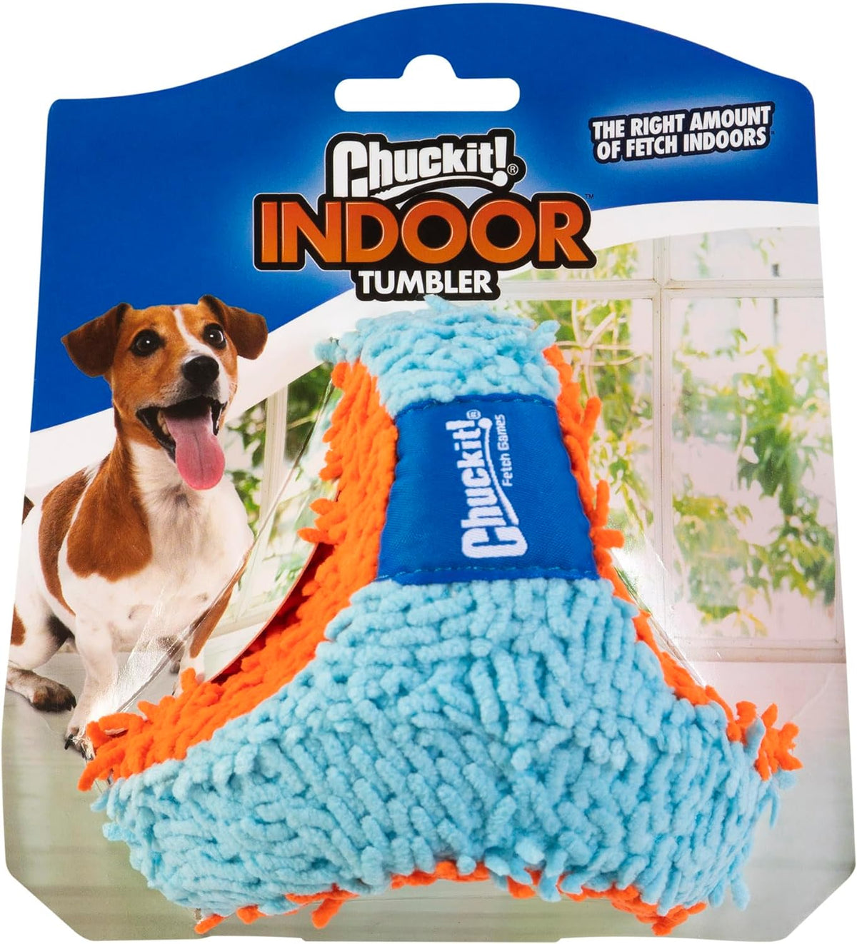 Chuckit! Indoor Fetch Roller Toy for Dogs - Interactive Dog Toys for Boredom, Orange and Blue