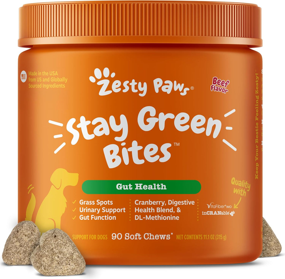 Zesty Paws Cranberry Supplement for Dogs - Bacon, 90 Ct