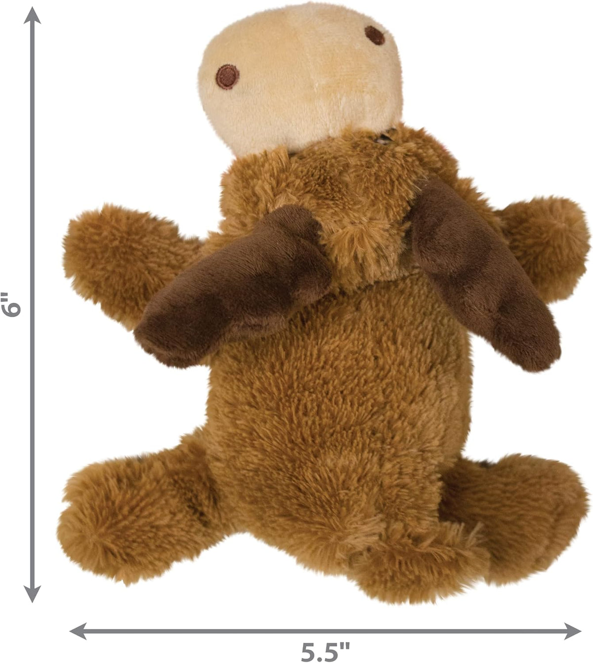 KONG Cozie Marvin Moose Plush Dog Toy, for Small/Medium Dogs | Soft Indoor Cuddle Plush Toy with a Squeaker & Minimal Stuffing, Great for Snuggling & Gentle Indoor Play