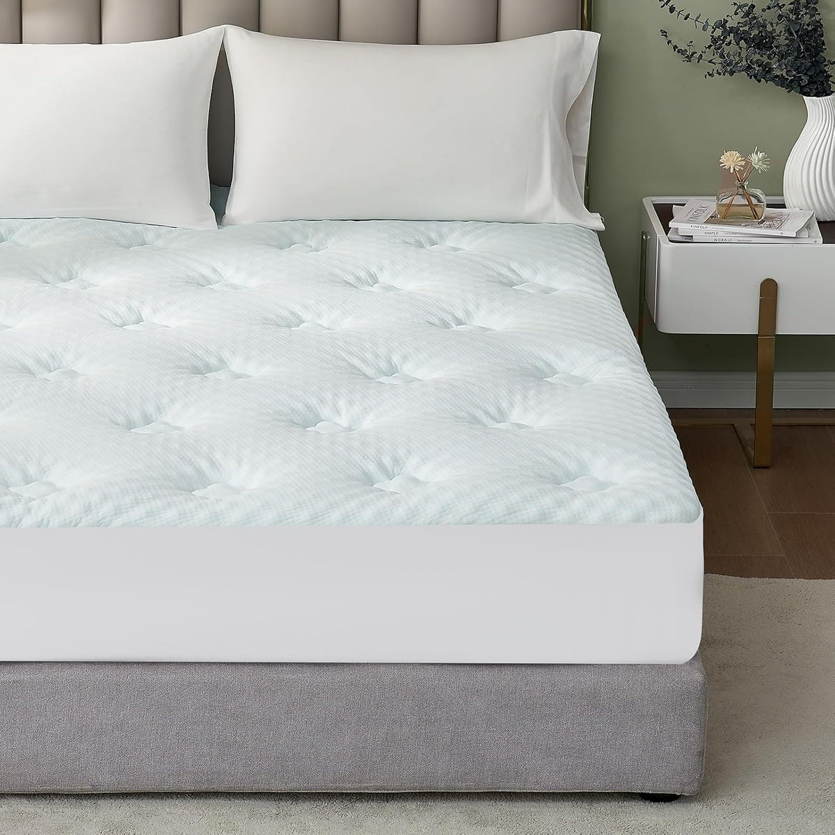 Hansleep Twin XL Mattress Topper College Dorm Memory Foam Soft Mattress Pad