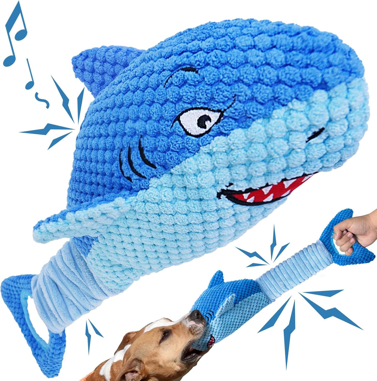 Vitscan Upgraded Goose Indestructible Dog Toys for Aggressive Chewers | Dog Chew Toys for Aggressive Chewers Small Medium Large Breed, Crinkle Squeaky Plush Puppy Chew Toys for Teething, Duck Toys