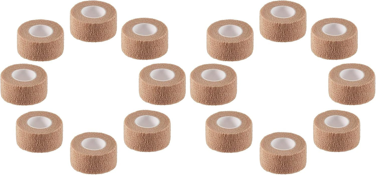 Self Adhesive Elastic Bandage Wrap - Pack of 8 Rolls 1" x 5 Yards Stretch Self-Adherent Cohesive Wrap Bandages First Aid Tape for Athletic, Sports, Wrist, Ankle (Beign Colors)