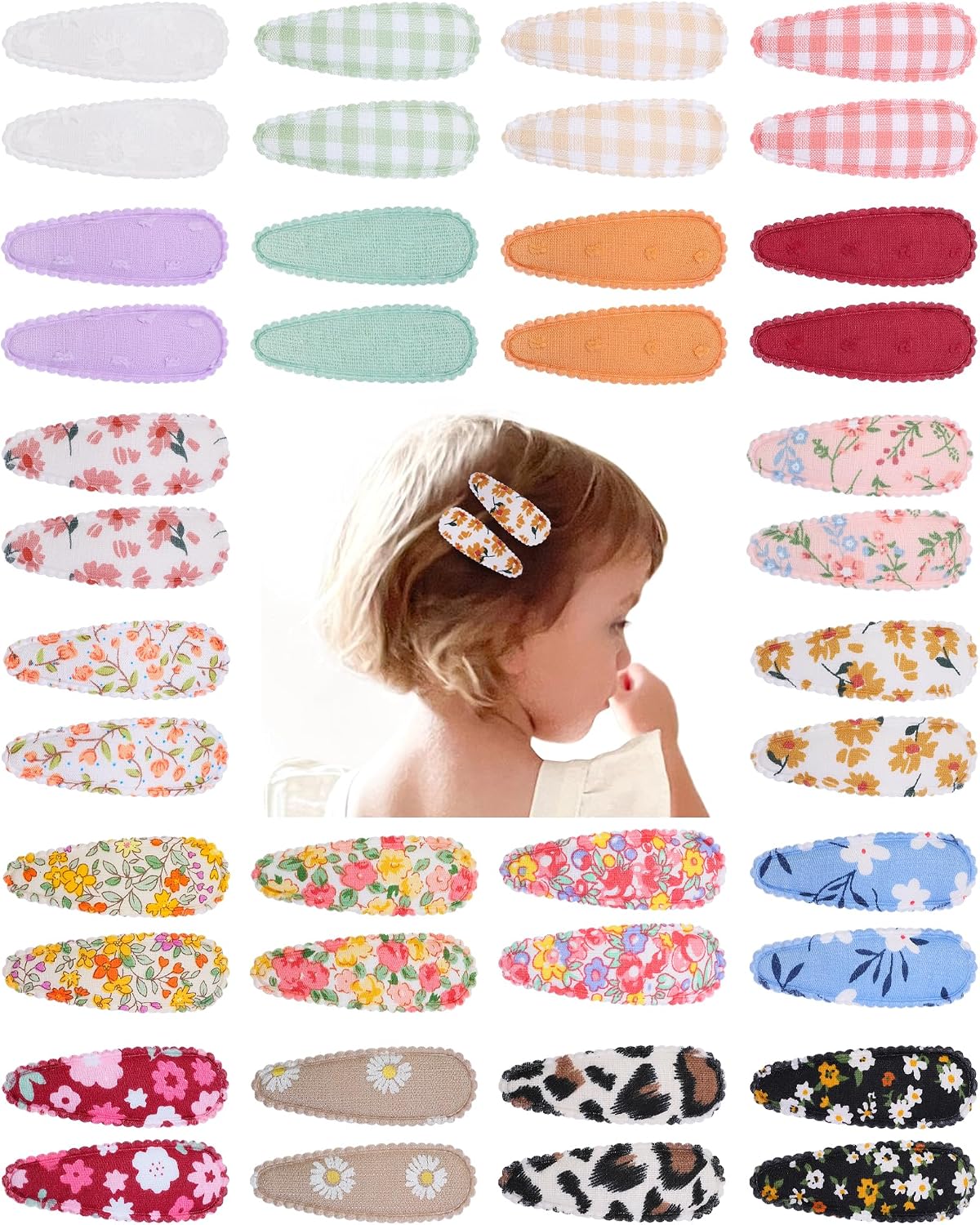doboi 40Pcs Toddler Hair Clips Hair Barrettes Baby Girls Hair Bows Clips